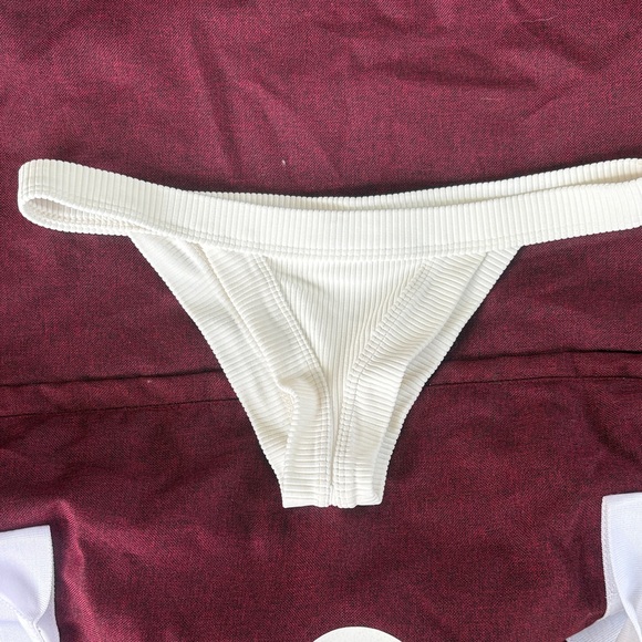 Frankie's Bikinis Other - Frankie's Bikinis Cream Ribbed Bikini Bottom